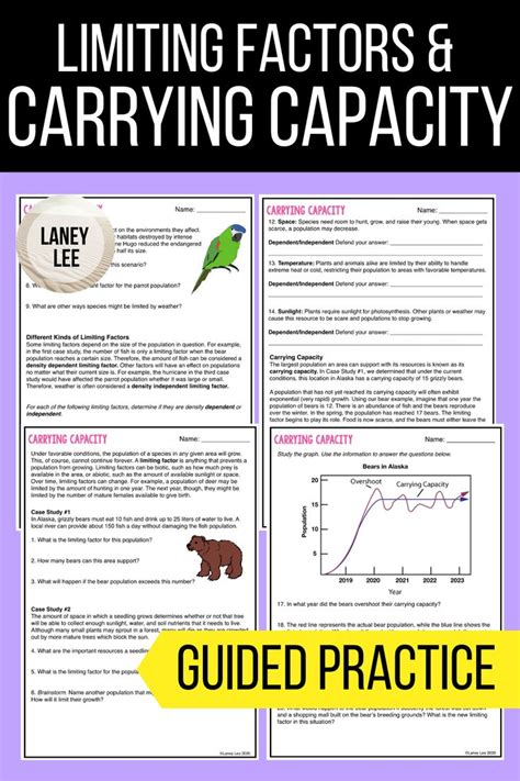 Carrying Capacity Lab Answer Key
