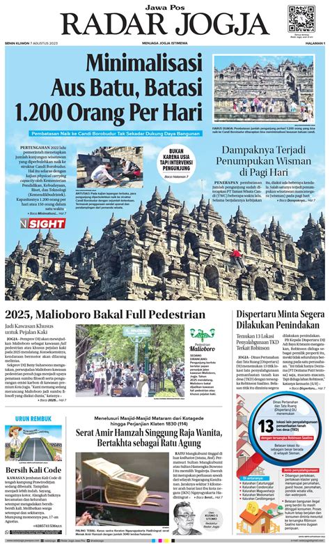 Jawa Pos RADAR JOGJA Senin 7 Agustus 2023 Radar Jogja