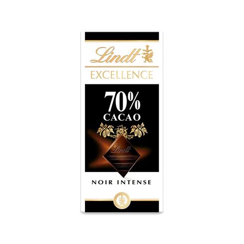 Tablette De Chocolat Noir 70 EXCELLENCE LINDT La Tablette De 100 G