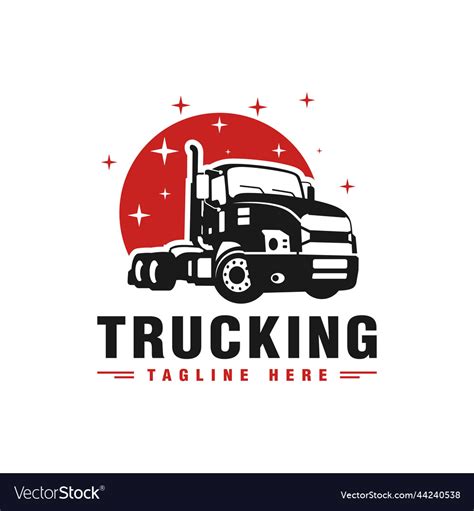 Logistics Transport Truck Logo Royalty Free Vector Image