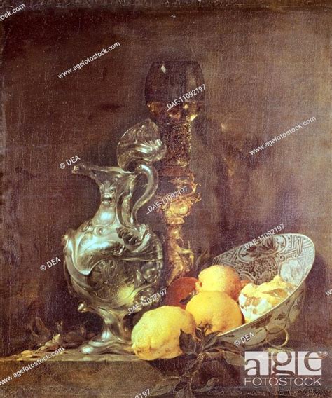 Still Life With Silver Pitcher By Willem Kalf Stock Photo