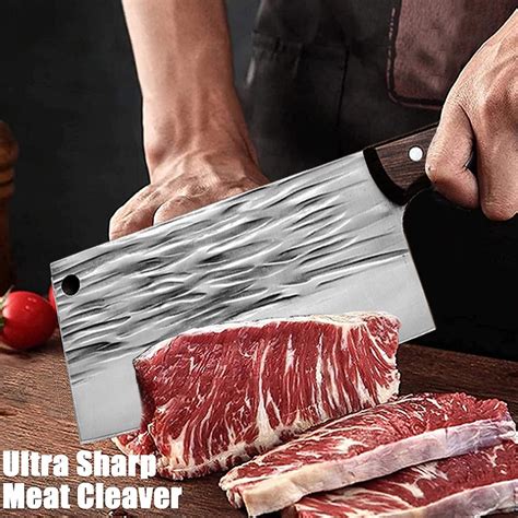 Butcher Knife Bone Chopping Knife Meat Vegetables Slicing Cleaver High