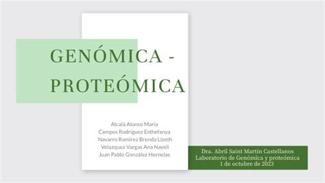 GENÓMICA PROTEÓMICA