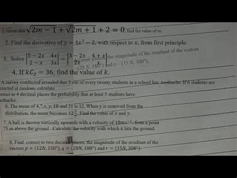 The Other WASSCE 2023 Elective Mathematics Paper 2 Compulsory Questions