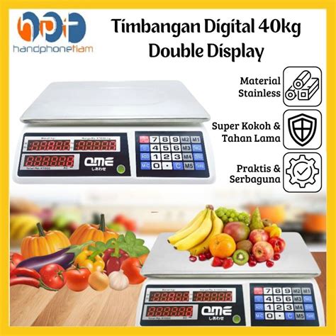 Jual Timbangan Digital 40kg Computing Scale Double Display Alat