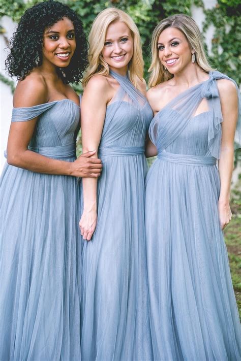 long bridesmaid dresses ,dusty blue bridesmaid dresses,chiffon ...