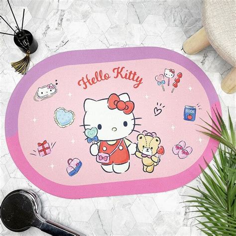 Kawaii Kuromi Sanrio Cushion Anime Carpet Bathroom Non Slip Mat