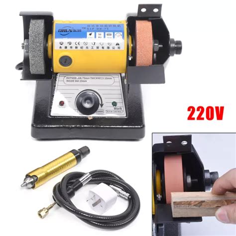 220v 280w Jewelry Rock Polishing Buffer Machine Bench Lathe And Sander