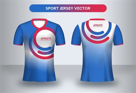 Blue and Red Football Jersey design template. 665983 Vector Art at Vecteezy