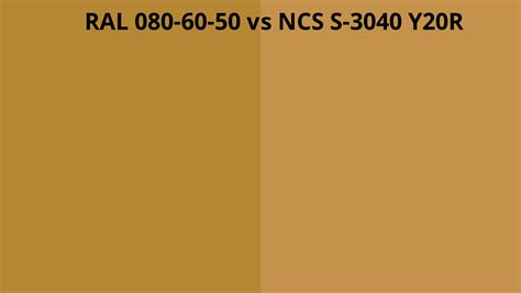 Ral 080 60 50 Vs Ncs S 3040 Y20r Ral Colour Chart Uk