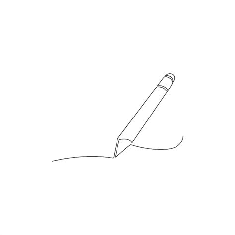 Premium Vector Continuous Line Art Of Pen