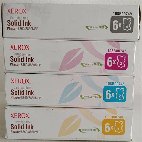 Genuine OEM Xerox Phaser 8860 8860MFP Cartridge Free Solid Ink Set EBay