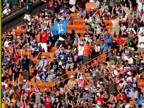 Fans in the Stands Do the Wave during the ProBowl Game at Aloha ...