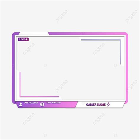 Twitch Stream Overlay Face Câmera Borda Animada Transparente Sem Modelo