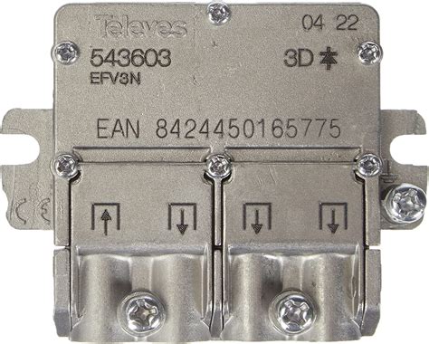 Televes 543603 Mini Splitter 5 2400mhz Easyf 3d 8 5 7 5db Amazon It