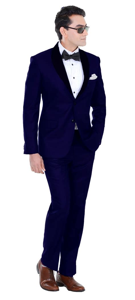 Midnight Blue Tuxedo Custom Made By A I Hangrr Blue Tuxedos