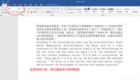 Word 同时设置中文字体和英文字体 同时修改文字中中文和英文大小 Csdn博客