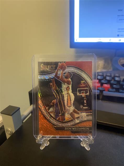 Panini Select Courtside Red White Orange Shimmer Prizm Zion