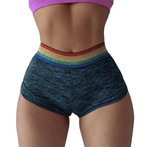 Buy Women S Yoga Shorts Women S Ruched Butt Lounge Booty Shorts