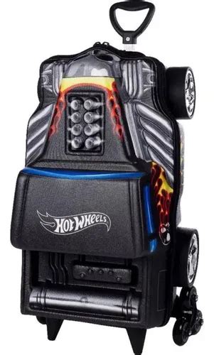 Mochila Rodinhas Infantil d Hot Wheels Bone Shaker Maxtoy Frete grátis