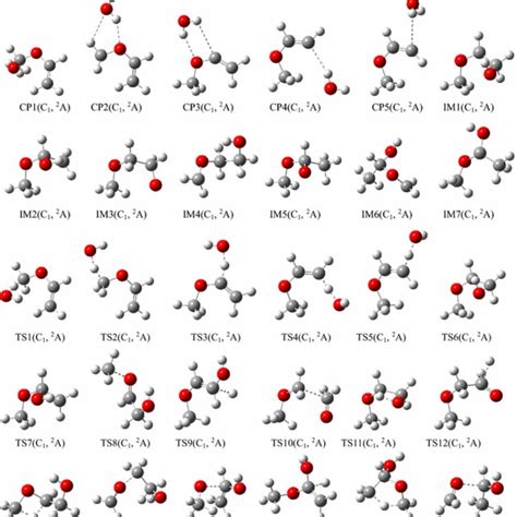 Structure Of The Reactants Products Intermediates And Transition