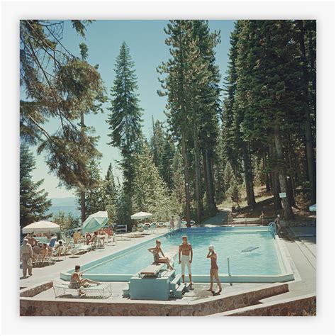 Pool At Lake Tahoe - Slim Aarons Print