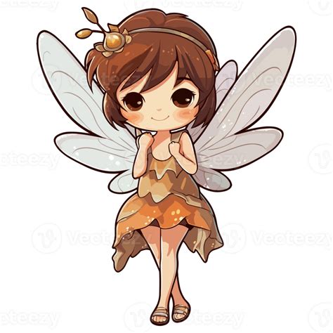 A Cartoon Brown Cute Fairy 24700733 Png