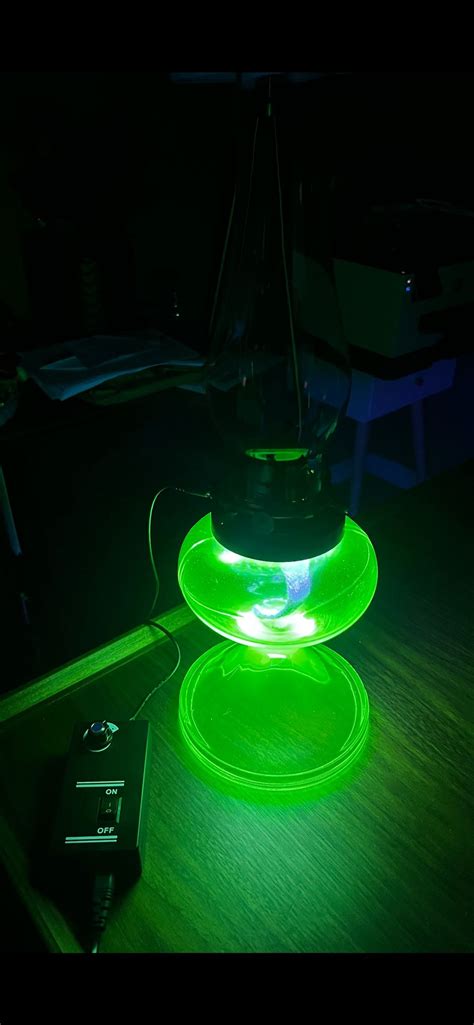 Uv Integrated Uranium Glass Lamp Etsy