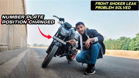 NUMBER PLATE POSITION CHANGE MODIFY APACHE RTR 160 200 4v CHANGE