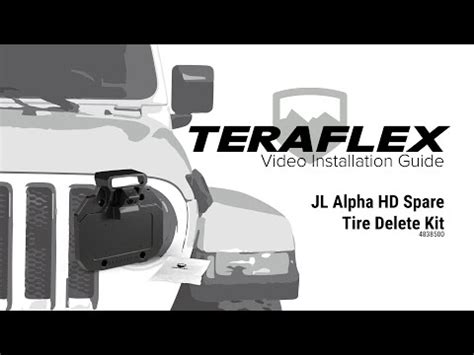 Teraflex Jl Alpha Hd Spare Tire Mount Delete Kit