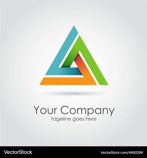 Abstract Triangle Company Logo Royalty Free Vector Image