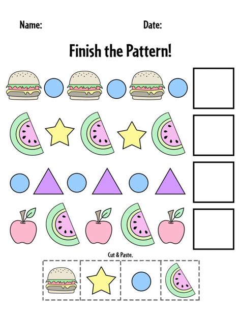 Free Pattern Worksheet For Kindergarten Printable Download Free Pattern Worksheet For