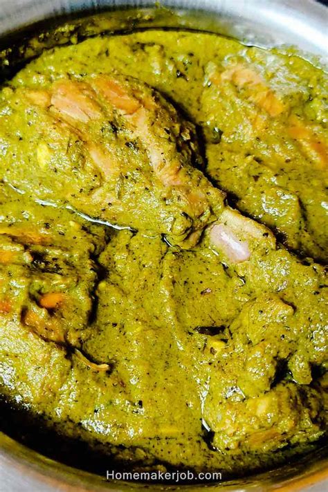 Green Chicken Masala Curry Hariyali Chicken Murgh Recipe