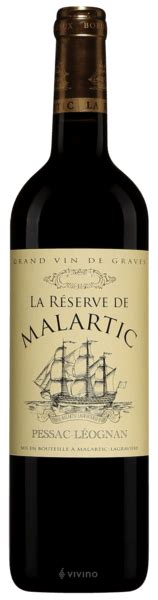 Château Malartic Lagravière La Réserve de Malartic Pessac Léognan Rouge