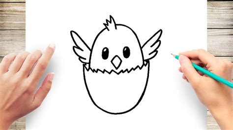 How To Draw Chick In Egg Easy Youtube