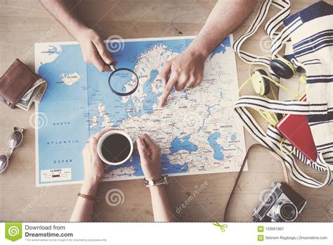 Concept De Planification De Voyage Sur La Carte Image Stock Image Du