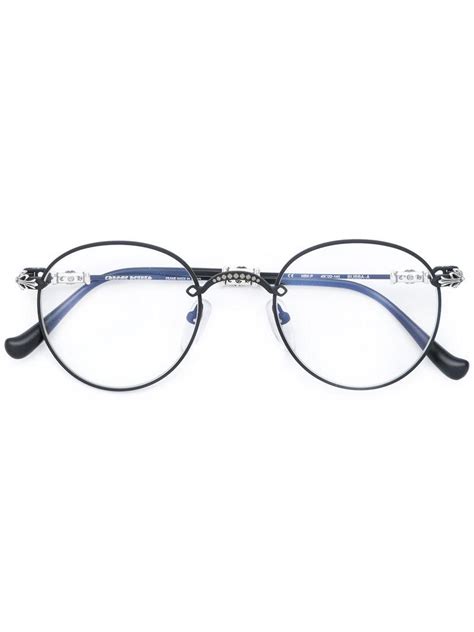 Chrome Hearts Round Frame Glasses In Black Lyst Uk