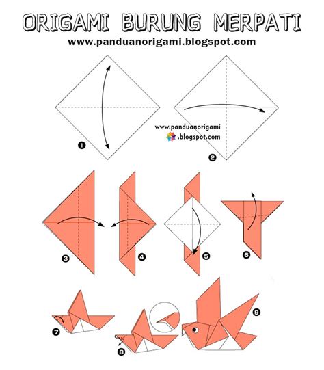 Panduan Cara Membuat Origami Burung Merpati Panduan Belajar Membuat