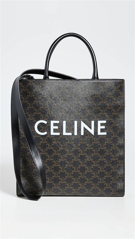 Shopbop X Vivrelle Celine Triomphe Canvas Vertical Cabas Tote Shopbop