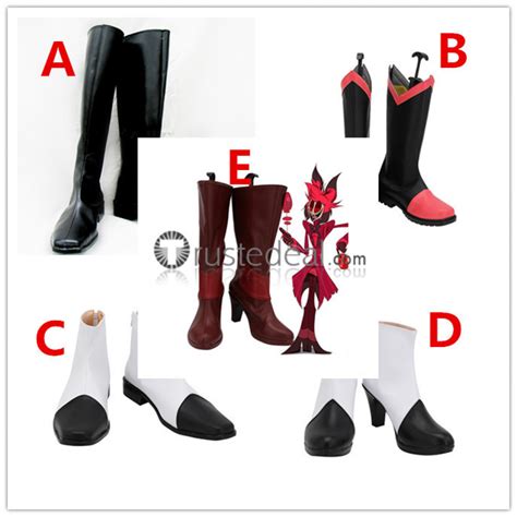 Hazbin Cosplay Hotel Alastor Cosplay Boots High Heel Leather Shoes