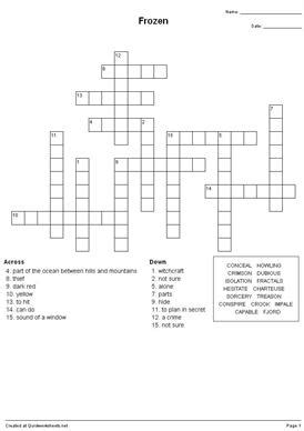 7 Best Images Of Frozen Crossword Search PRINTABLES Disney Frozen