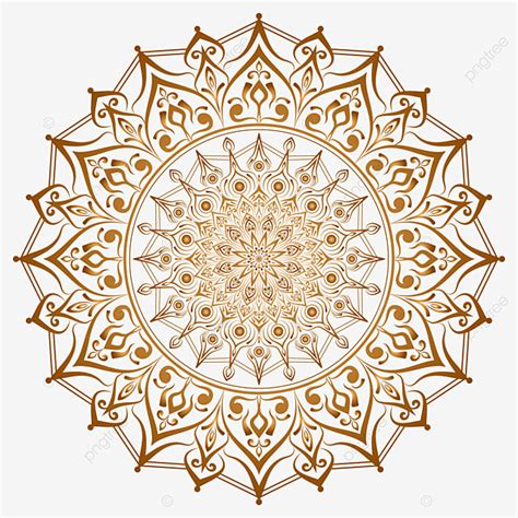 Fondo Transparente Brillante Mandala Dorado De Lujo Con Borde Dorado