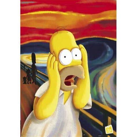 The Simpsons Homer The Scream Graphic Art Art