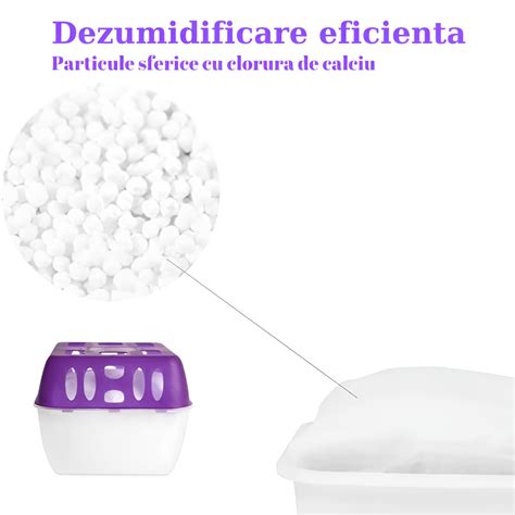 Dezumidificator Pasiv HASEPE Cu Parfum Discret De Lavanda 2 Rezerve