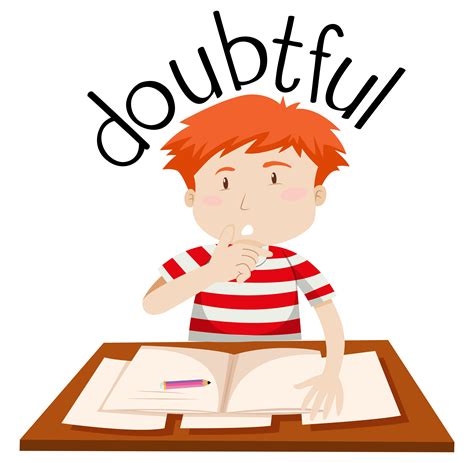 A Doubtful Boy On White Background 295254 Vector Art At Vecteezy