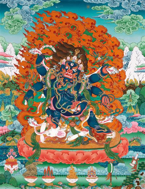 Six Armed Mahakala Art Of Thangka