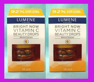 Lot 2 Lumene Finland Bright Now BEAUTY DROPS Vitamin C Anti Aging