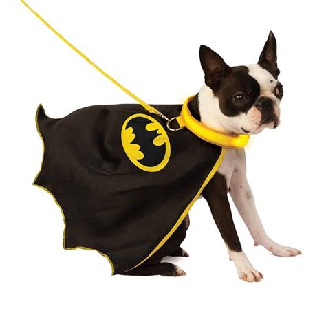 Batman Cape with Light Up Collar and Lead Dog Costume - Pet Costume Center