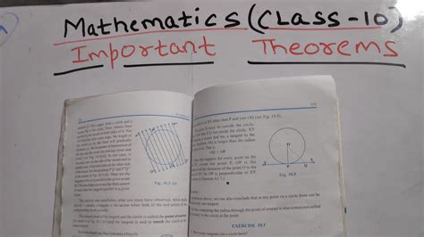 Class 10 Maths Important Theorems YouTube