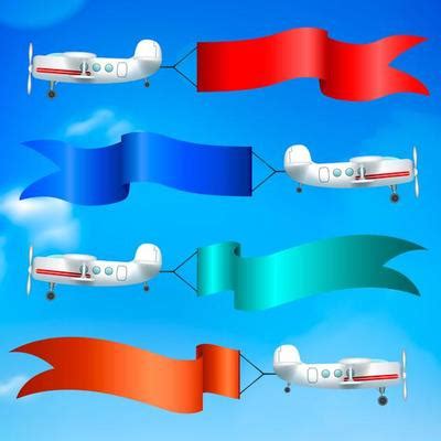 Airplane Banner Vector Art, Icons, and Graphics for Free Download